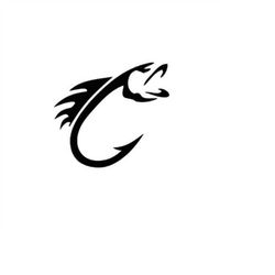 Bass Fish Hook Svg/dxf/eps/png