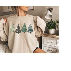 Christmas tree sweatshirt, christmas sweatshirt, christmas sweater, christmas crewneck, holiday sweaters for women, wint