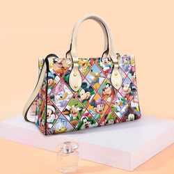 Mickey&Friends Leather Handbag,Mickey Cute Handbag,Disney Lovers Handbag