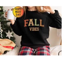 Fall Vibes Sweatshirt, Halloween Sweatshirt, Fall Sweatshirt, Fall Leopard Sweatshirt, Fall Time Sweatshirt, Cute Thanks