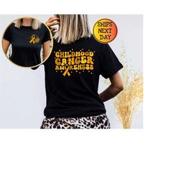 childhood cancer awareness shirt, childhood cancer shirt, gold ribbon cancer shirts, pediatric cancer survivor sweatshir