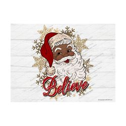 Santa believe PNG, Santa Png,Black Santa,Christmas Png,Santa sublimation design download,Believe,christmas,leopard,red,s