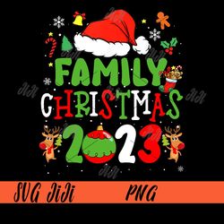 Family Christmas 2023 PNG, Santa Hat Crew PNG, Merry Christmas PNG
