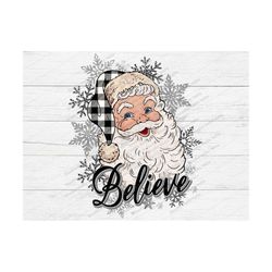 Santa believe PNG, Santa Png, Christmas Png, Santa sublimation design download, Believe,christmas,leopard,santa hat,whit