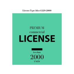 Commercial License | LICENSE TYPE: hla-c1229-2000 | Up to 2000 Units  Premium