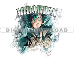 Midoriya Izuku Svg, Anime Tshirt Design Bundle, Manga Design Bundle, Anime Svg Digital File 19