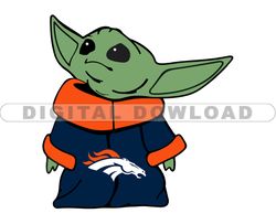Broncos NFL Baby Yoda Svg, Football Teams Svg, NFL Logo Svg, Baby Yoda Png, Tshirt Design Bundle 13
