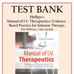 Test Bank Phillips's Manual of I.V. Therapeutics- Evidence-Based Practice for Infusion Therapy, 7th Edition, Lisa Gorski