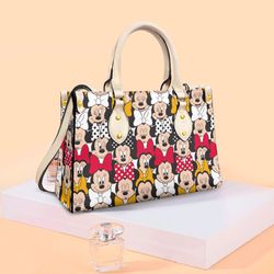 Cute Minnie Collection Handbag, Anniversary Mickey Handbag, Disney Leatherr Handbag