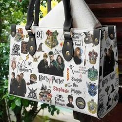 Cute Personalized Harry Art Poster Collection Leather Bag, Women Leather Hand Bag, Women Leather Bag