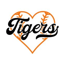 Tigers SVG, Baseball Heart SVG, Baseball Shirt SVG, Digital Download, Cut File, Clip Art, Sublimation (individual svg/pn