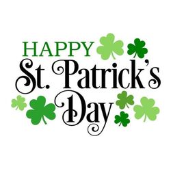 Happy St Patricks Day SVG, Lucky SVG, Shamrock SVG, Digital Download, Cut File, Sublimation, Clip Art (includes svg/png/