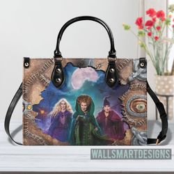 Hocus Pocus Art Leather Bag, Movie Leatherr Handbag, Halloween Shoulder Handbag