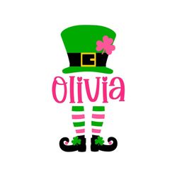 Leprechaun Girl SVG, Name Frame, Leprechaun Shirt PNG, Irish SVG, Digital Download, Cut File, Sublimation, Clip Art (svg