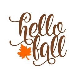 Hello Fall SVG, Fall Door Sign SVG, Hello Fall Script SVG, Digital Download, Cut File, Sublimation, Clip Art (individual