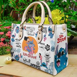 Stitch Ohana Collection Handbag, Anniversary Stitch Handbag, Disney Leatherr Handbag