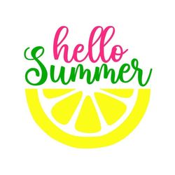 Summer Door Sign SVG, Hello Summer Sign SVG, Lemon SVG, Digital Download, Cut File, Sublimation, Clip Art (includes svg/