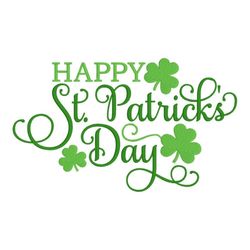 Happy St Patrick's Day Embroidery Design, MACHINE EMBROIDERY, Lucky, Shamrock Embroidery, Digital Download, 4x4, 5x7, 6x