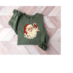 Women's Christmas Shirt, Vintage Santa shirt, Retro Boho Tee, vintage Holiday shirt, Retro Santa Shirt, Christmas Shirt
