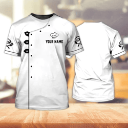 personalized name chef 3d tshirt - perfect gift for chefs funny cook shirt