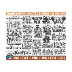 Thanksgiving Quotes SVG Bundle / 21 designs / Cut File / clipart / printable / vector | commercial use | instant downloa
