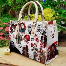 Halloween Leather Handbag, Michael Myers Handbag, Horror Movie Characters Bag, Woman Shoulder Bag