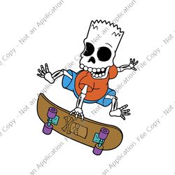 The Simpsons Treehouse Of Horror Halloween Bart Skeleton Svg, Simpsons Skeleton Skateboard Svg, Skeleton Skateboard Svg,