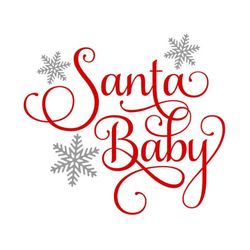 Santa Baby SVG, Christmas SVG, Winter Door Sign SVG, Digital Download, Cut File, Sublimation, Clip Art (individual svg/d