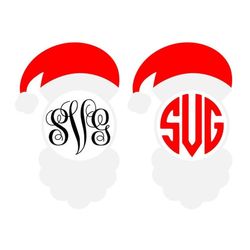 Santa Claus Frame SVG, Christmas Monogram Frame SVG, Digital Download/Cut File, Sublimation, Clip Art (individual svg/dx