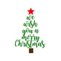 Merry Christmas SVG, Christmas Tree SVG, Holiday SVG, Digital Download, Cut File, Sublimation, Clip Art (individual svg/