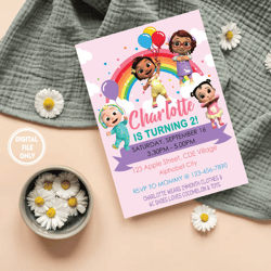 Personalized File Birthday Girl and Friends Theme Invitation, Birthday Invitation , Kids Birthday Invitation, Printable