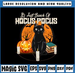 Black Cat Moon Funny Halloween Costume Bunch of Ho-cus Po-cus Cat Lovers Png,Black Cat Png, Halloween Cat Png