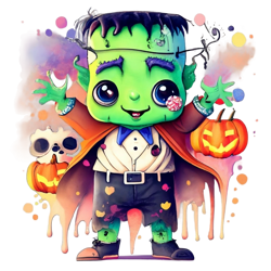Cute halloween Frankenstein