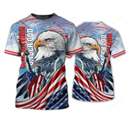 4th of July 3D T-Shirt: Celebrate with Eagle American Flag Patriotic Tees