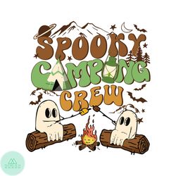 Spooky Camping Crew Cute Ghost SVG Digital Cricut File