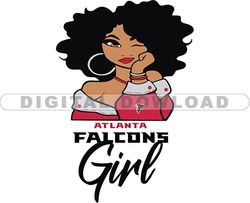 Atlanta Falcons Girl Svg, Girl Svg, Football Team Svg, NFL Team Svg, Png, Eps, Pdf, Dxf file 02