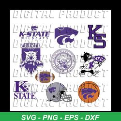 Kansas State Wildcats Bundle Svg, Sport Svg, Wildcats Svg, Kansas State Svg, Helmet Svg, NCAA Svg, Sports Lovers Svg, Ba