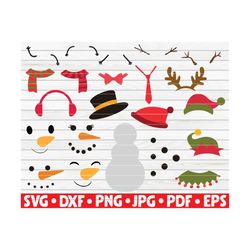 Snowman Kit SVG / cut file / clipart / printable / vector / commercial use | instant download