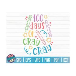 100 days of cray cray SVG  / 100 days of school SVG / 100 days SVG / Cut File / clipart / printable | vector | commercia