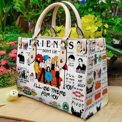 Friends women leather hand bag, Friends TV Show Lover Handbag, Custom Leather Bag