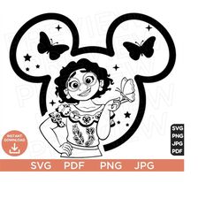 Encanto SVG Mirabel svg png clipart SVG, cut file , Cut file Cricut, Silhouette Disneyland svg, Disneyworld svg