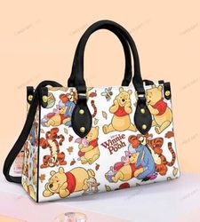 Winnie The Pooh Women leather hand bag,Pooh Premium Woman Handbag,Pooh Lover Handbag