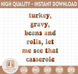 Turkey Gravy Beans and Rolls Svg, Funny Thanksgiving Svg Png, Cooking svg s for Thanksgiving, Thanksgiving Svg Png digit