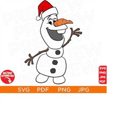 Frozen Christmas SVG Olaf Disneyland Ears, I like warm hugs SVG Clipart Svg clipart SVG, Cut file Cricutlayered by color