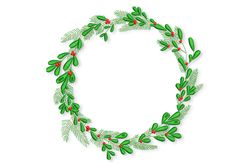 Christmas Wreath Embroidery Design Christmas Monogram