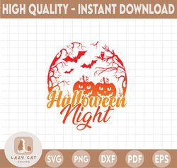 Halloween Night Svg, Halloween shirt design svg, Pumpkin svg, Spooky Vibes svg, Digital download, Instant Download, Cric