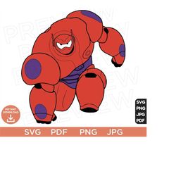 Baymax SVG Big Hero  png clipart , Disneyland ears svg clipart SVG, cut file layered by color, Cut file Cricut, Silhouet