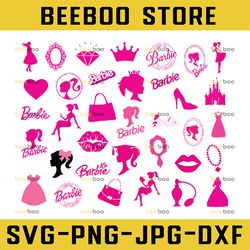 Babie Svg Bundle, SVG, Princess Silhouette, pink doll Svg, Girl Svg, Sticker Clipart, Svg Files for Cricut, SVG - PNG