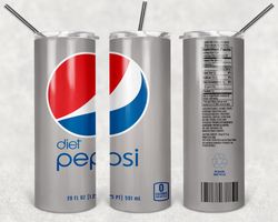 Diet Pepsi Cola Can Tumbler PNG - Drink tumbler design - Straight Design 20oz/ 30oz Skinny Tumbler PNG - PNG file