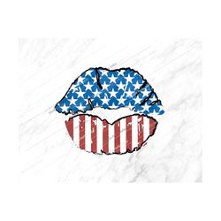 Flag Lips Png, 4th of July Png, 4th of July, Sublimation, Independence day,Patriotic,Flag,Lips,USA,4th of July Shirt,Png